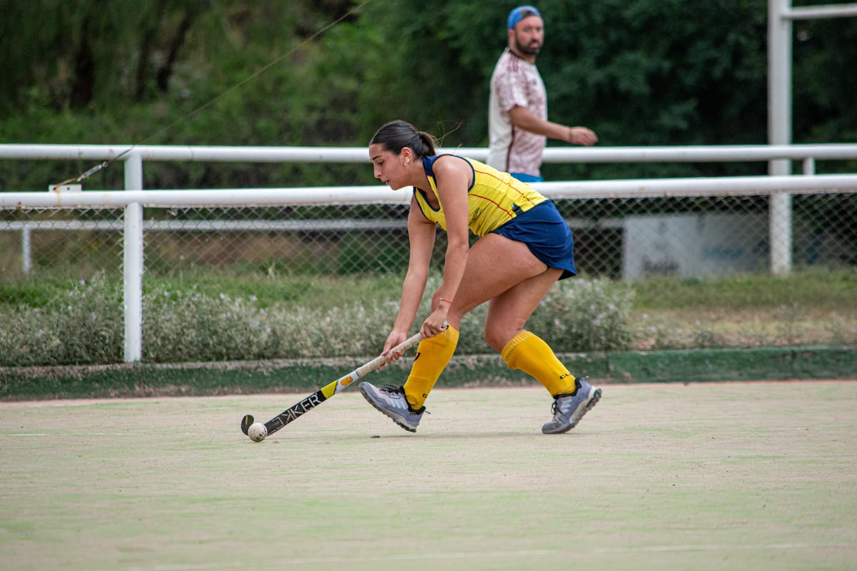 Spring field hockey match action Kansas City