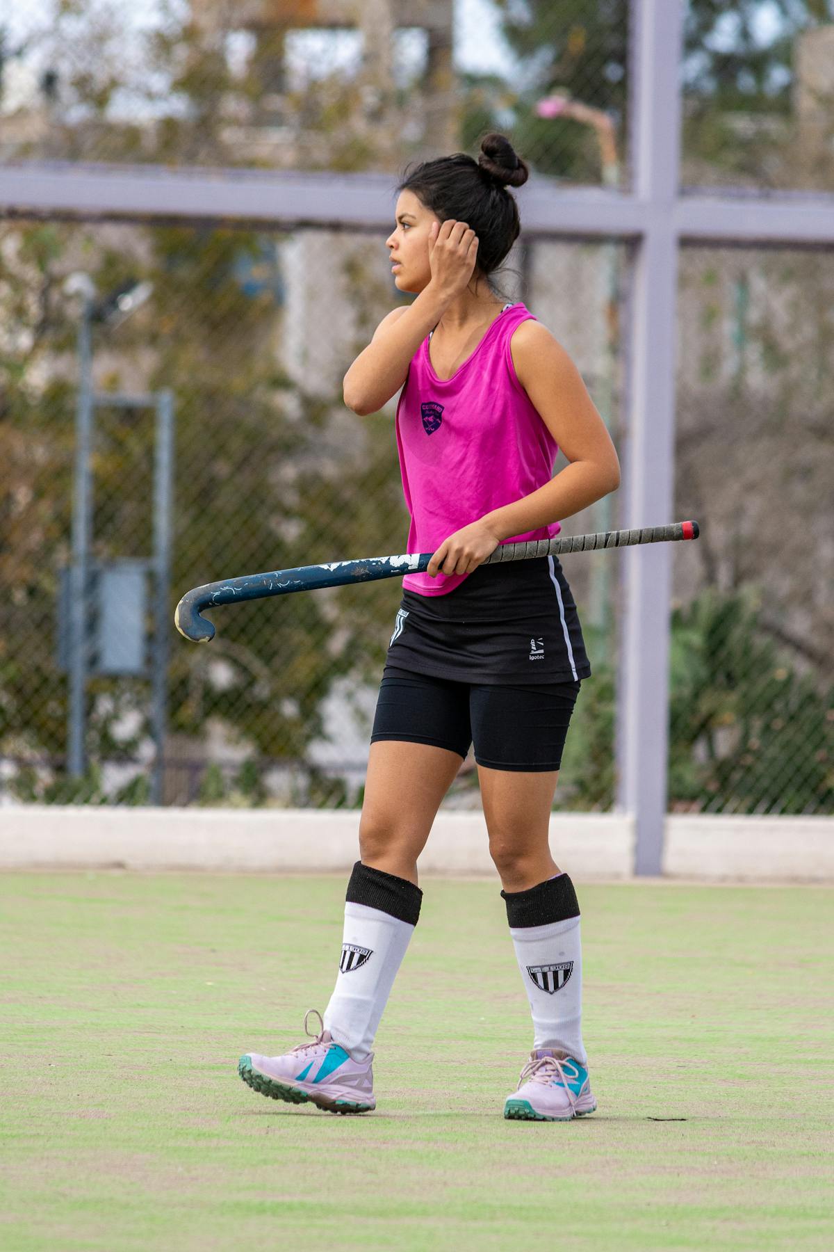 Indoor field hockey drills at KC Styx winter clinic